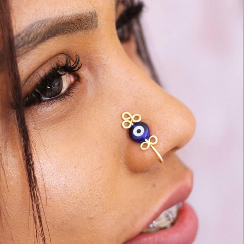 VitaCool Store Fake Nose Ring Hoop Fake Nose Stud Magnetic Septum Nose Ring Stud Stainless Steel CZ Fake Nose Piercing Stud Faux Nose Ear Lip Cuffs Non Pierced Jewelry for Women Men - Image 2